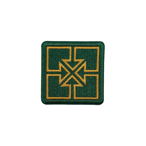FIT 2" Key Embroidered Patch Green and Gold