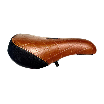 FIT Barstool Pivotal Seat Quilted Brown Leather
