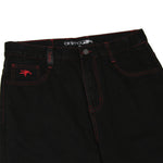 Doomed Heavies x Animal Jeans Black with Red Stitch