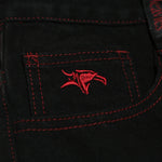 Doomed Heavies x Animal Jeans Black with Red Stitch