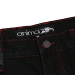 Doomed Heavies x Animal Jeans Black with Red Stitch