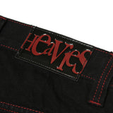 Doomed Heavies x Animal Jeans Black with Red Stitch