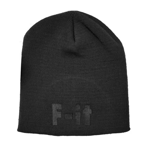 Fit 8" Uncuffed F-IT Beanie Black