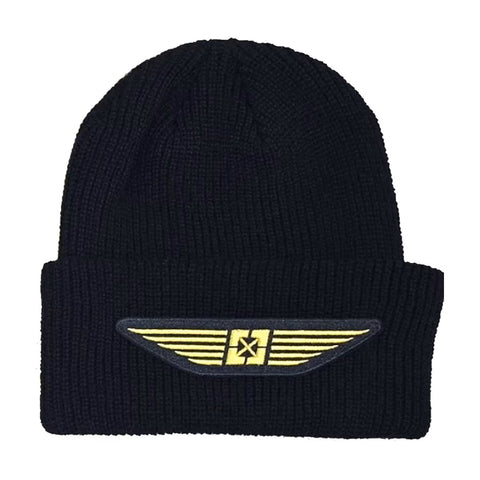 Fit Gold Wing Cuffed Beanie Black