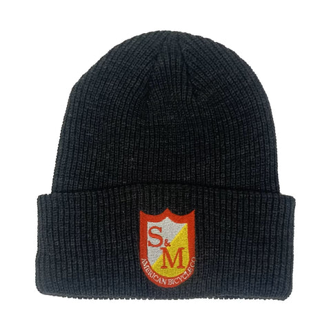 S&M Ribbed Cuffed Beanie Grey