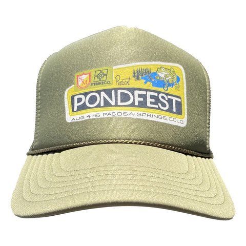 Pondfest Trucker Hat Olive Green