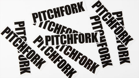 S&M Block Pitchfork Sticker - Black (10 pack)