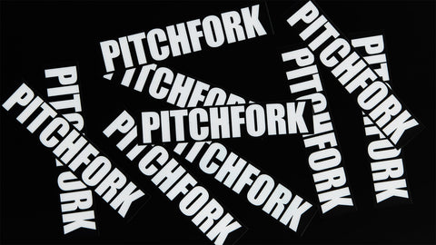S&M Block Pitchfork Sticker - White (10 pack)