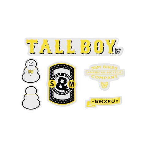 S&M Tall Boy Frame Stickers Yellow