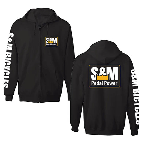 S&M Pedal Power Zip Up Hooded Sweat Black